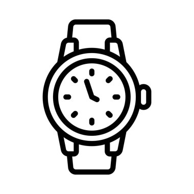 Leath Strap Watch web simgesi vektör çizimi