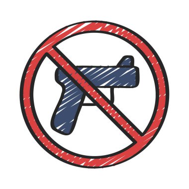 Tabanca Silahları Simgesi Yok Basit Vektör İllüstrasyonu