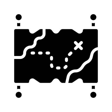 harita web simgesi vektör illüstrasyonu                           