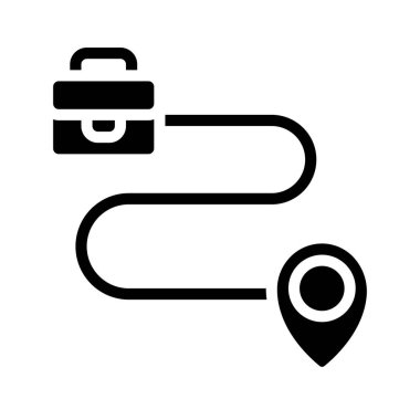 İş Yolu simgesi vektör illüstrasyonu