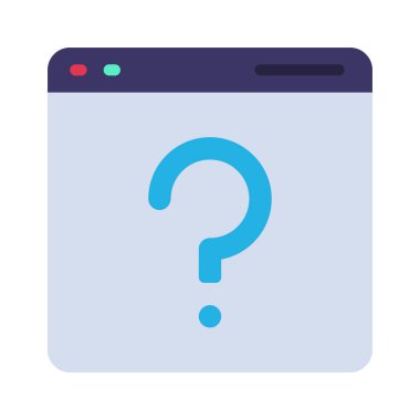 Soru İşareti Web Sitesi ikon vektör çizimi 