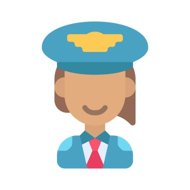 Pilot web simgesi vektör illüstrasyonu