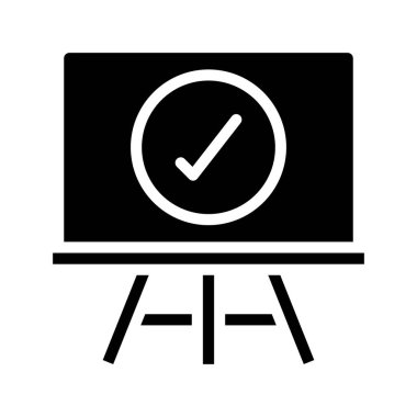 beyaz tahta web simgesi vektör illüstrasyonu