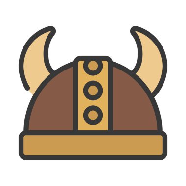 Viking Miğfer Web simgesi vektör illüstrasyonu