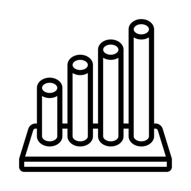Grafiksel grafik diyagramı simgesi silueti