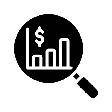 Finansal Çalışmalar Web simgesi vektör illüstrasyonu
