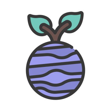 Gezegen web simgesi vektör illüstrasyonu