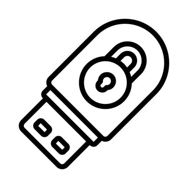 usb çubuk simgesi vektör illüstrasyonu