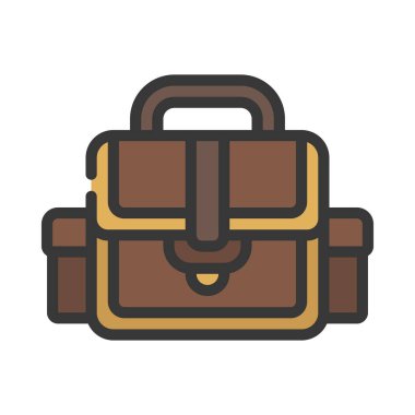 Satchel Simgesi Basit Vektör İllüstrasyonu