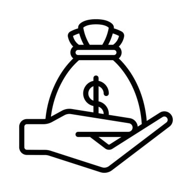 Yatırımlara Web simgesi vektör illüstrasyonunu ver