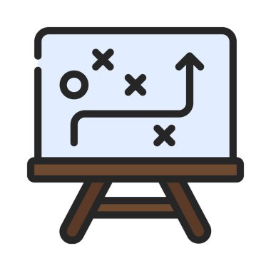 beyaz tahta web simgesi vektör illüstrasyonu