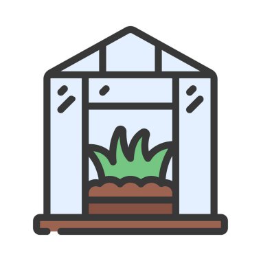 Sera Çimi simgesi, vektör illüstrasyonu basit tasarım