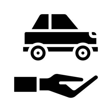 Araba Kredisi simgesi, vektör illüstrasyonu basit tasarım