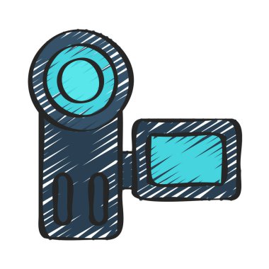 Cam Corder web simgesi vektör illüstrasyonu