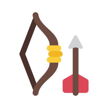 Yay ve Ok ağ ikonu vektör illüstrasyonu