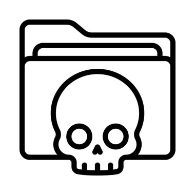 Dizin simgesi, vektör illüstrasyonlu kafatası