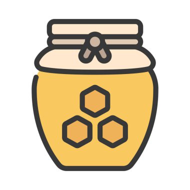 Honey Jar simge vektör illüstrasyon tasarımı
