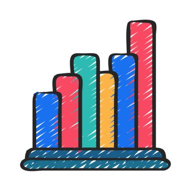 Grafiksel grafik diyagramı simgesi silueti