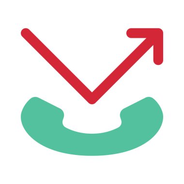 Telefon Çağrısı Zıplayan ikon vektör çizimi 