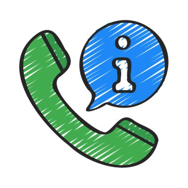 Telefon Arama Bilgileri vektör illüstrasyonu 