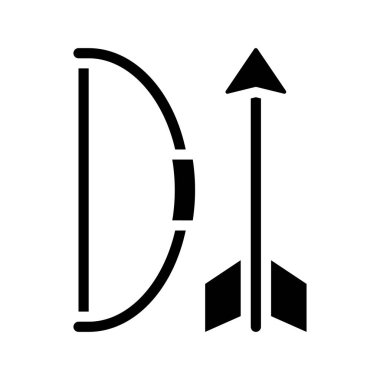 Yay ve Ok ağ ikonu vektör illüstrasyonu