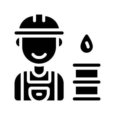 Petrol İşçisi Web simgesi vektör çizimi