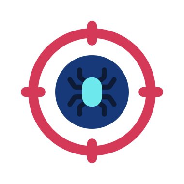 Hata Hedefleme Web simgesi vektör çizimi