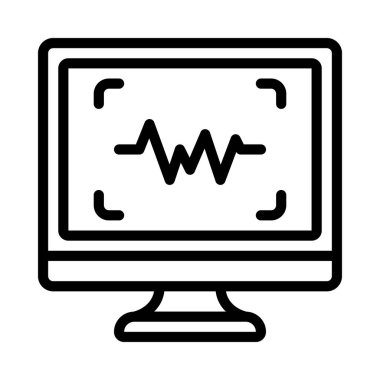 Bilgisayar Ses Tanıma simgesi, vektör çizimi 