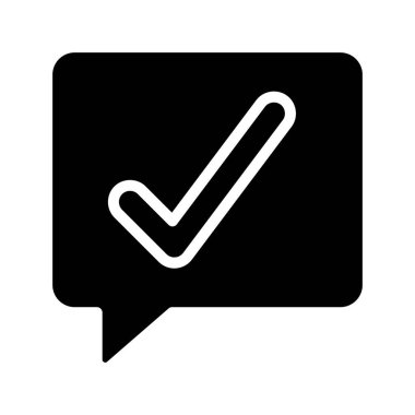 İleti simgesini, vektör illüstrasyonunu kontrol et