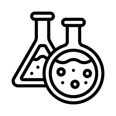 karikatür karalama bilim beher ikonu. vektör şablonu      