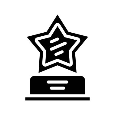 Parlak Yıldız Ödülü Web simgesi vektör illüstrasyonu