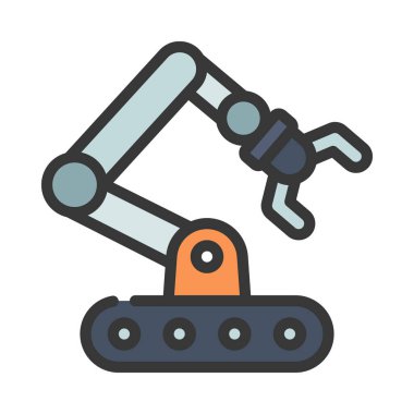 Robot Kol ağ ikonu vektör illüstrasyonu taşınıyor