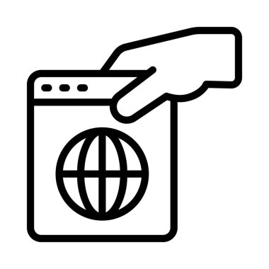 Web sitesi simgesi, vektör illüstrasyonu basit tasarım