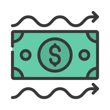 Cash Flow Web simgesi vektör çizimi