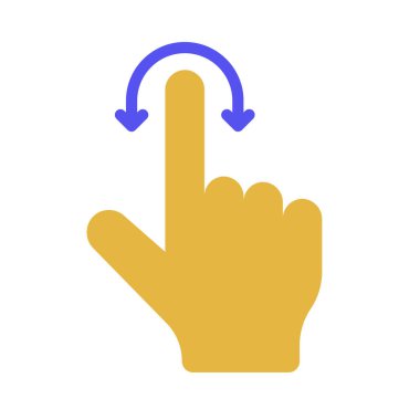 Bir Parmak Döndürme Simgesi Basit Vektör ResmiComment