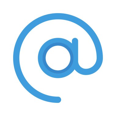 Simgede E- posta, Beyaz Arkaplanda Ayırılmış Simge 