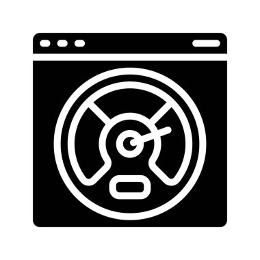 Web Sitesi Performans Web simgesi vektör illüstrasyonu