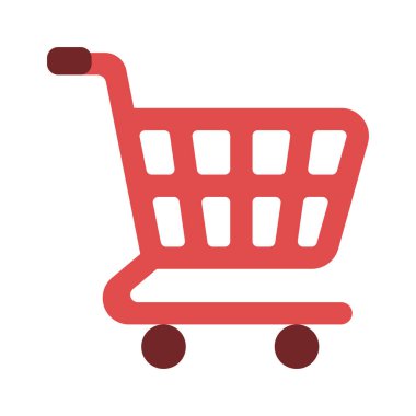 Alışveriş arabası ikon vektör illüstrasyonu 