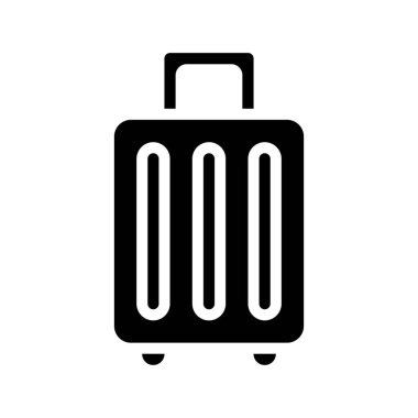 Bagaj Suitcase web simgesi vektör illüstrasyonu