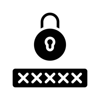 parola simgesi, vektör illüstrasyonu basit tasarım