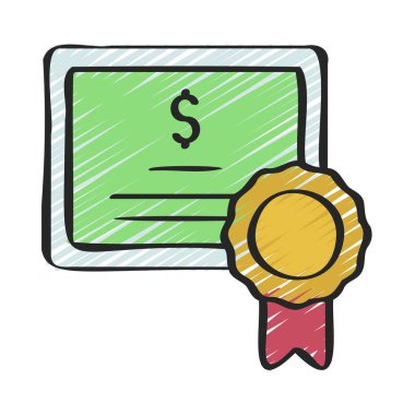 Bağ Kalitesi simgesi basit vektör çizimi