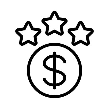 Finansal Başarı web simgesi vektör illüstrasyonu