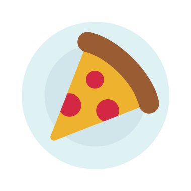 Beyaz arkaplanda Pizza dilimi simgesi