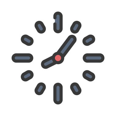 Saatin vektör illüstrasyonu modern simge            