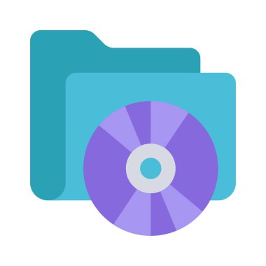 Disk Dizini simgesi, vektör illüstrasyonu 