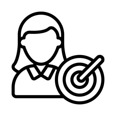 Kişisel Hedefler web simgesi vektör illüstrasyonu