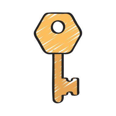 Altıgen Anahtar simgesi, vektör illüstrasyonu basit tasarım