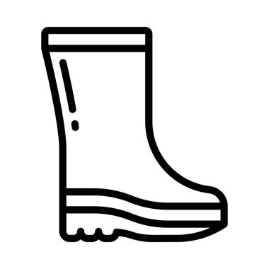 Wellington Boot Web simgesi vektör illüstrasyonu
