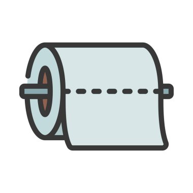 Tuvalet kağıdı ikonu vektör çizimi tasarımı