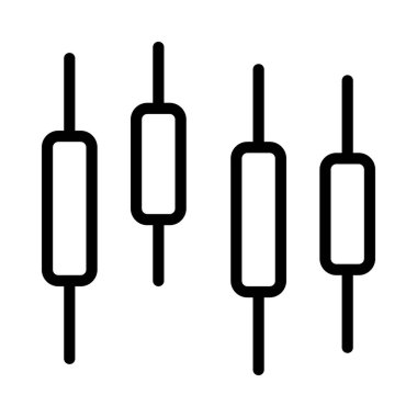 Borsa Çizelgesi Web simgesi vektör çizimi